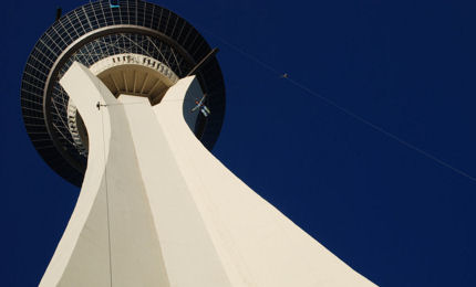 Free-falling from the Stratosphere hotel in Las Vegas